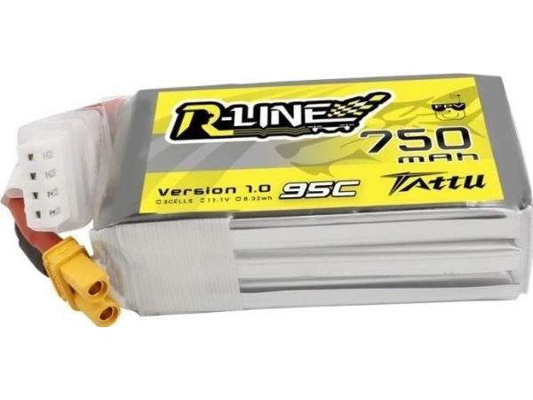 Tattu Modelbyggeri-Batteripakke (Lipo) 11.1 V 750 Mah Celletal: 3 95 C Softcase