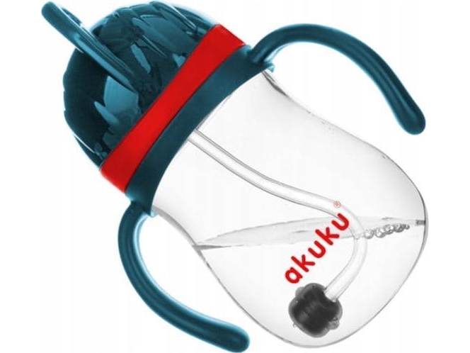 Se Akuku Innovative Cup Water Bottle With A Weighted Straw Blue/Red Akuku hos Computersalg.dk
