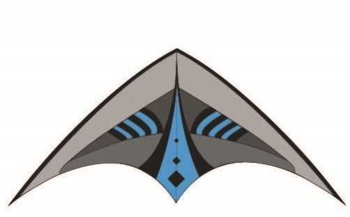 Stunt Air Glider 120 Trickdrage Til Børn Fra 6 År Med 2 Liner, 120 Cm