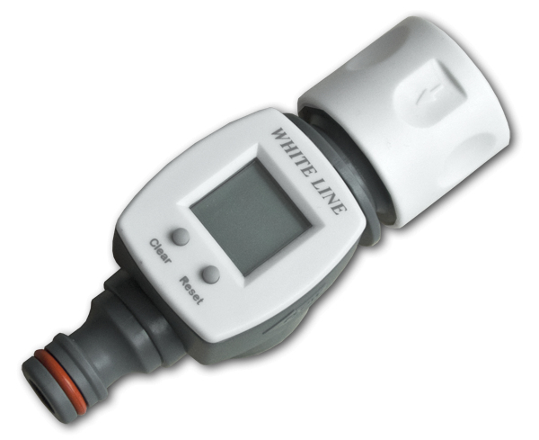 BRADAS digital vattenm&auml;tare WHITE LINE LCD vattenf&ouml;rbrukning vattenm&auml;tare (WL-3100)