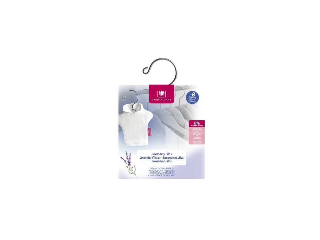 Cristalinas Wardrobe Freshener Lavender, Hvid, Indendørs, Lavendel, 1 stk