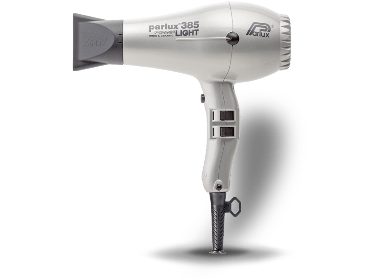 Parlux 385 Powerlight, 79 m³/h, Hopea, Yksivärinen, Ripustuslenkki, 3,3 m, 2150 W