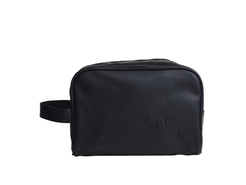 Carl&Son Toilet Bag, Toilettaske, Sort, Monokromatisk, Lynlås, 230 mm, 100 mm