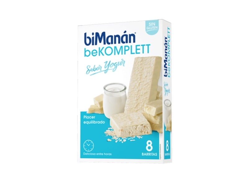 biManán beKOMPLETT, Yoghurt, 304 g, Mælkeprotein, Vitamin A, Vitamin B1, Vitamin B12, vitamin B2, Vitamin B6, vitamin B6, Vitamin B9 (folinsyre),..., 146 kcal, 384 kcal