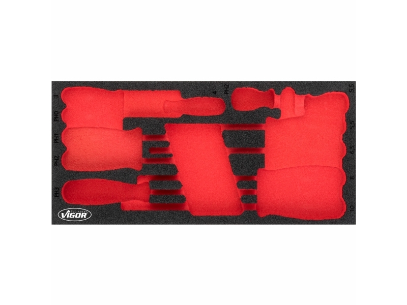 Vigor V4989-L, Teiler-Set, Schwarz, Rot, Schaum, Vigor V4989, 188 Mm, 393 Mm