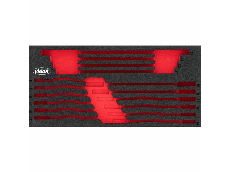 Vigor V4987-L, Teiler-Set, Schwarz, Rot, Schaum, Vigor V4987, 188 Mm, 393 Mm