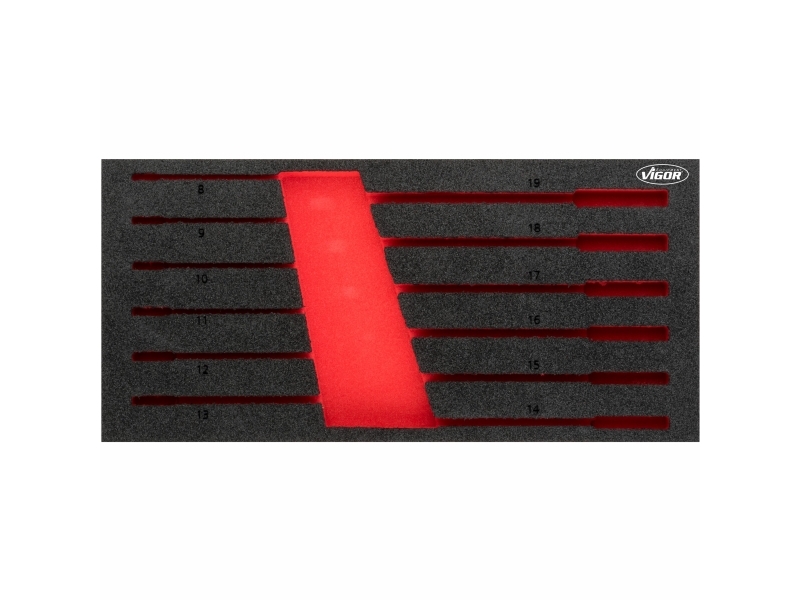 Vigor V5077-L, Teiler-Set, Schwarz, Rot, Schaum, Vigor V5077, 188 Mm, 393 Mm