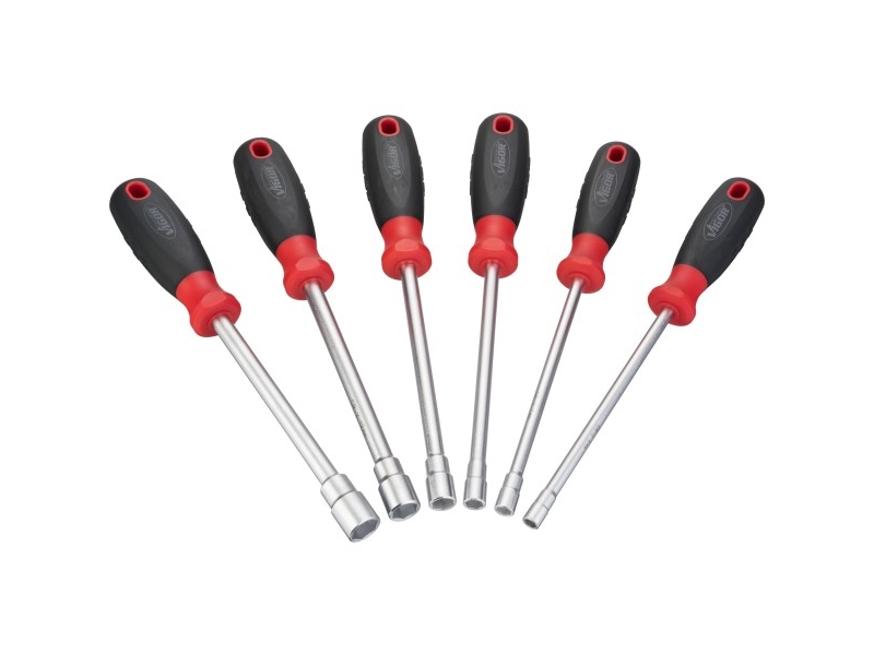 Vigor V4199, Sort, Rød, 6 stk, 6,7,8,10,12,13 mm