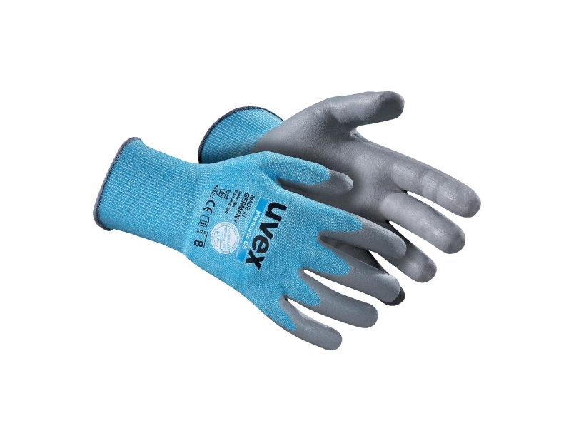 Uvex 6008108, Blå, Grå, Vuxen, Vuxen, Unisex, 1 styck, Elastan, Polyamid | Kläder & Säkerhet - Handskar - Skyddshandskar | GameStuff