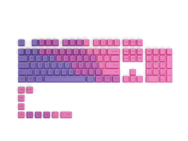 Glorious PC Gaming Race GPBT, Tastaturhætte, Polybutylenterephthalat (PBT), Lyserød, Lilla, Violet
