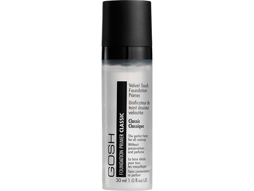 Gosh Velvet Touch Foundation Primer Classic, Universel, 30 Ml, Væske, Pumpeflaske, Fugte, Glattende, Mat