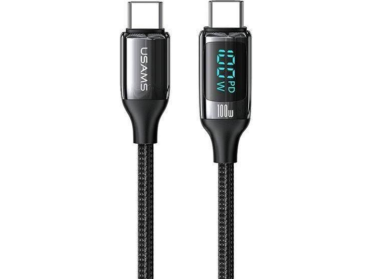 Kabel Usb Usams Usb-C - Usb-C 1,2 M Czarny (6958444975450)
