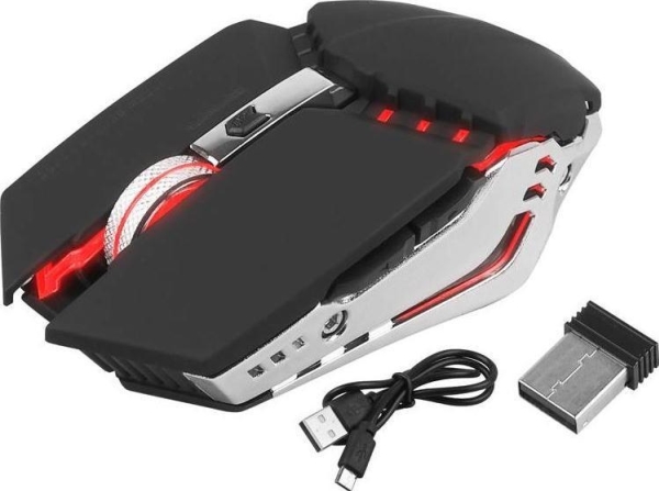 Forev Forev Kabellose Gaming-Maus Schwarz Mit Beleuchtung 2 Farben + Laden Fv-W505