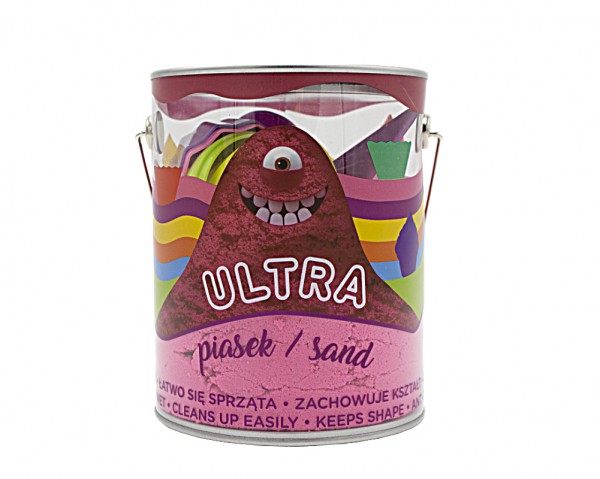 Degen Ultrasand Dose 900G 4 Große Förmchen 2 Werkzeuge Rosa Muffins