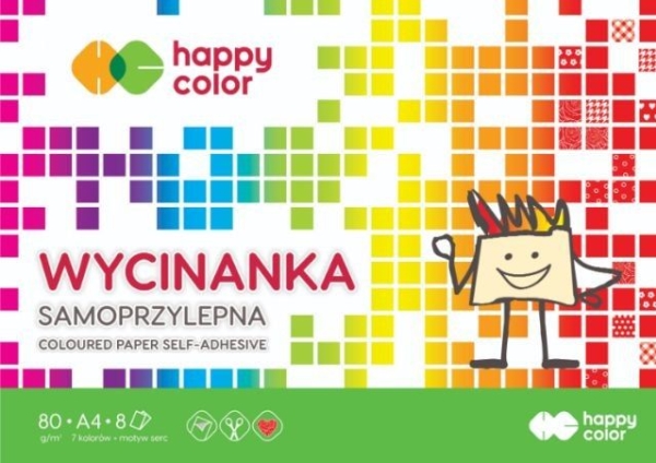 Selvklæbende udstansning A4/8K HAPPY COLOR