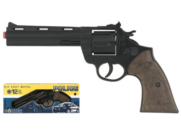 Pulio 12 skott GONHER 123/6 polismetallrevolver | Leksaker - Rollek - Blaster och leksaksvapen | GameStuff