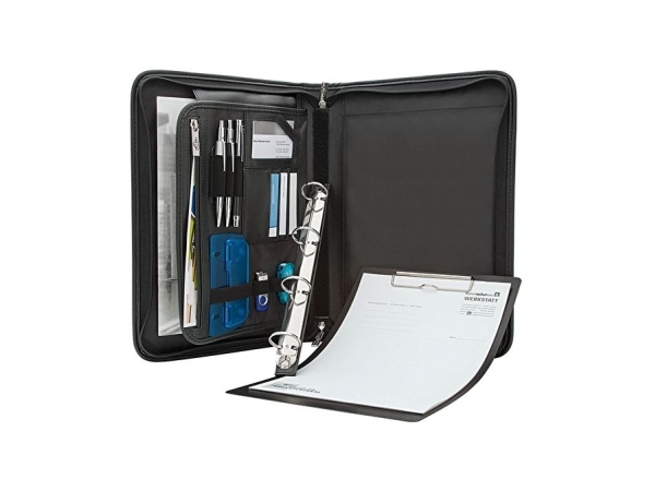 Wedo 58 5001, Läder, Nylon, Svart, 37,5 mm, 28 mm, 6,4 mm, 1,04 kg | Arkivering - Presentationsmappar och omslag - Övriga | GameStuff