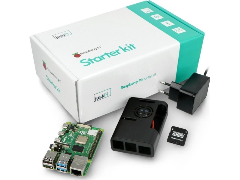 Raspberry Pi Set justPi with Raspberry Pi 4B WiFi 2GB RAM + 32GB microSD + accessories | Datorer & Surfplattor - Stationära datorer - Raspberry PI | GameStuff