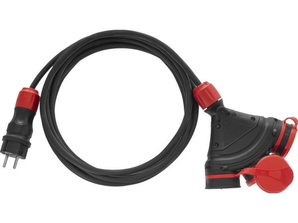 Awtools Forlængerledning Extreme 10 M 3X2,5 Mm², 3 Stik, Ip54 16A/4000W