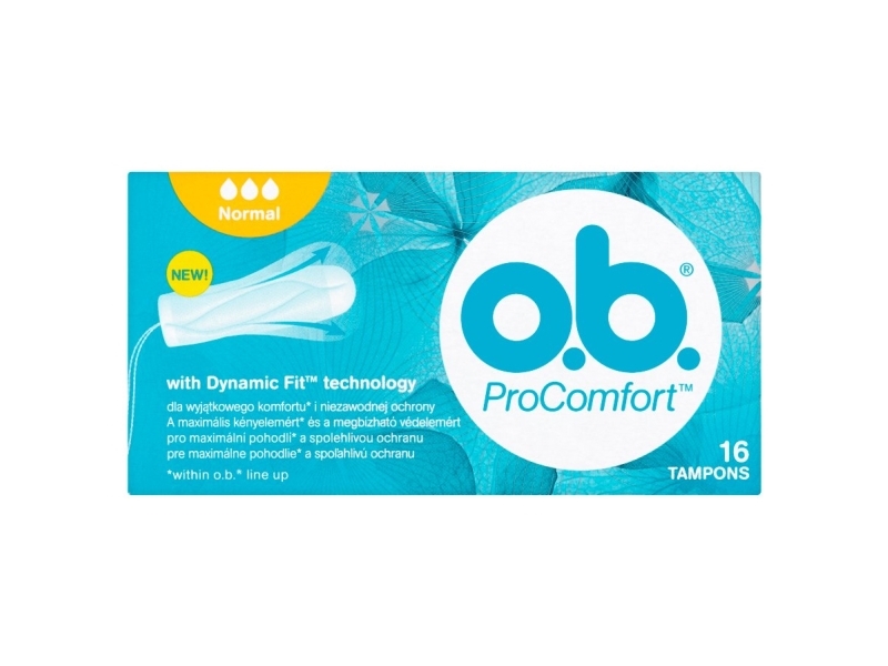 o.b. ProComfort Normal, Grøn, Hvid, 16 stk