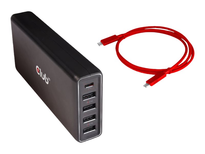 Club3d Usb Type C 3.2 Gen1 Triple Display Dynamic Pd Charging Dock 100W Pd Power Charger, Andocken, Usb 3.2 Gen 1 (3.1 Gen 1) Type-C, Schwarz, Lenovo