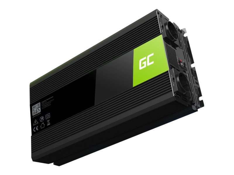 Green Cell - Dc Til Ac Wechselrichter - 12 V - 3000 Watt - Output-Stikforbindelser: 2 - Sort