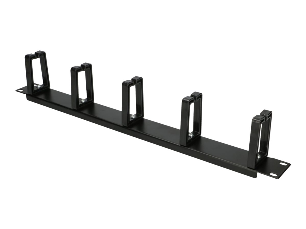 Extralink - Panel Til Kabelstyring - Stativmonterbar - Sort - 1U - 19"