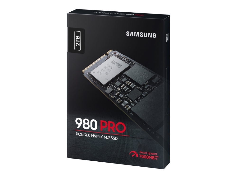 Samsung 980 PRO MZ-V8P2T0BW - Solid State Drive - krypteret - 2 TB - intern - M.2 2280 - PCI Express 4.0 x4 (NVMe) - buffer: 2 GB - 256-bit AES - TCG Opal Encryption