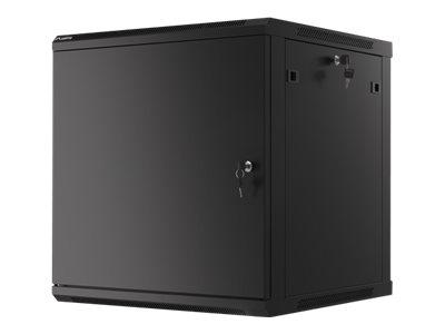 Lanberg Wf01 Serie - Rack-Gehäuse - Flachgehäuse - Wandmontierbar - Schwarz, Ral 9004 - 12U - 19"