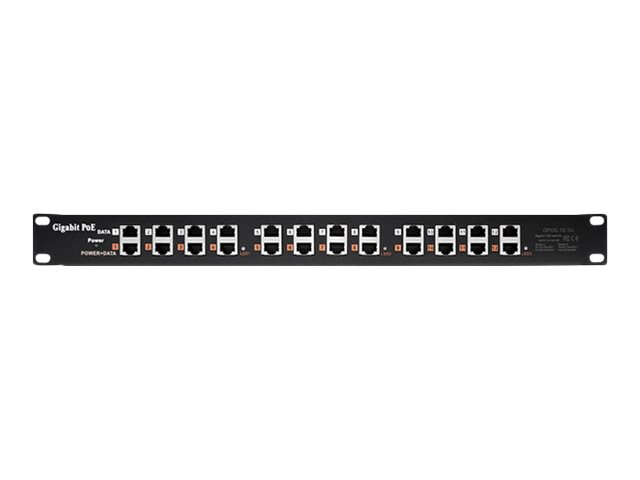 Qoltec 54478 Patchpanel Rack 12 Anschlüsse Poe Schwarz