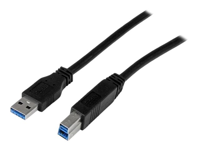 Startech 1M 3 Ft Certified Superspeed Usb 3.0 A To B Cable Cord - Usb 3 Cable - 1X Usb 3.0 A (M), 1X Usb 3.0 B (M) - 1 Meter, Black (Usb3cab1m) - Usb