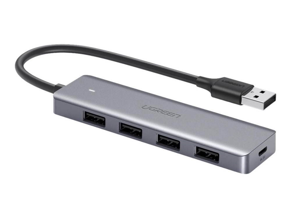 4-In-1-Adapter Ugreen Usb-Hub Auf 4X Usb 3.0 + Micro Usb (Grau)