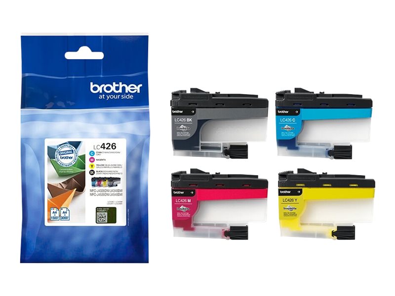 Brother LC426 - 4-pack - svart, gul, cyan, magenta - original - bläckpatron | Skrivare - Bläck, toner & förbrukningsvaror - Bläck | GameStuff