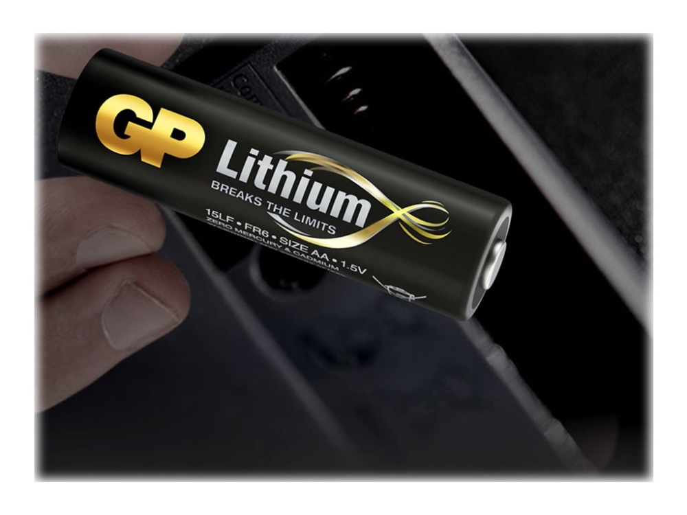 GP AA lithium batteri 1,5V, 15LF-2U4, 4-pak