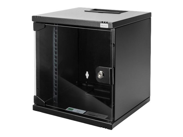 Digitus - Kabinet - Vægmonterbar - Sort, Ral 9005 - 6U - 10"