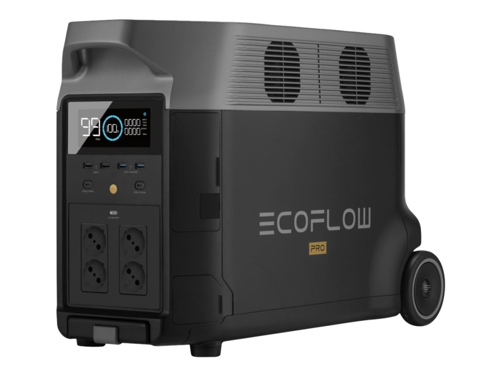 EcoFlow Delta Pro - Bärbar kraftstation - AC 220-240 V - litium järn fosfat - 3600 Wh - Wi-Fi, Bluetooth - utgångskontakter: 14 | Huset - Solpaneler & batterier - Kraftverk | GameStuff