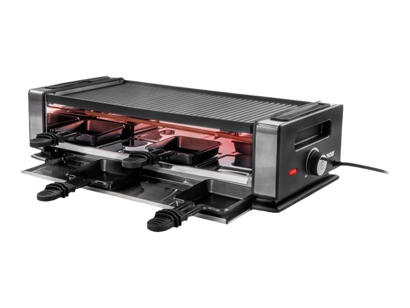 Unold Raclette Finesse Basic 48730, 8 Person(En), Kunststoff, Edelstahl, 1 Zone(N), Schwarz, Edelstahl, Rechteckig, Temperatur