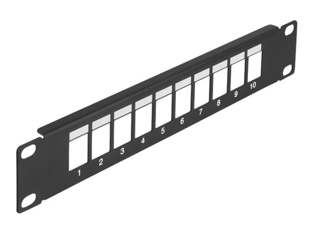 Delock 10? Keystone Patchpanel 10 Port Schwarz, Blindplatte, Metall, Schwarz