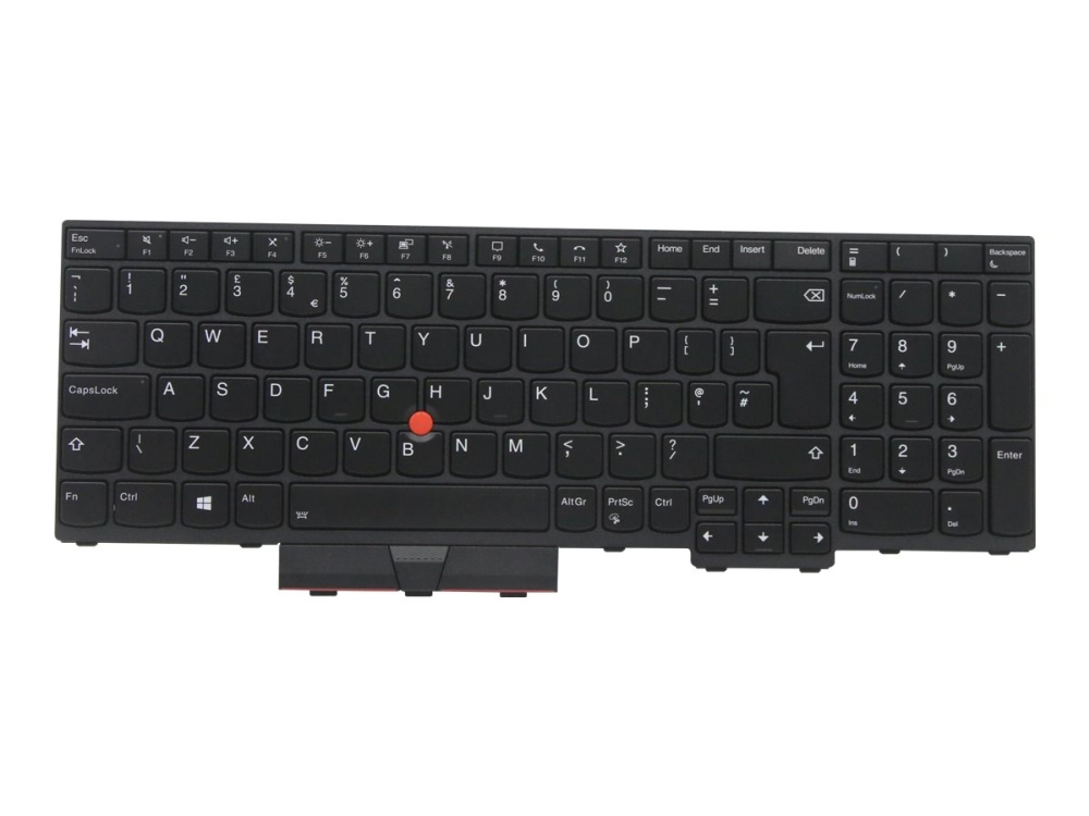 Chicony Ersattningstangentbord För Barbar Dator Med Trackpoint Bakgrundsbelyst Qwerty Brittisk Svart Fru För Thinkpad P15 Gen 1 20st