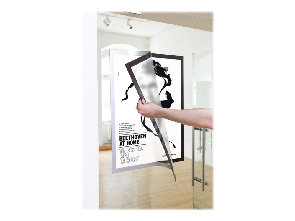 DURABLE DURAFRAME POSTER - Dokumentholder - for A2 - dobbeltsidet - sølv