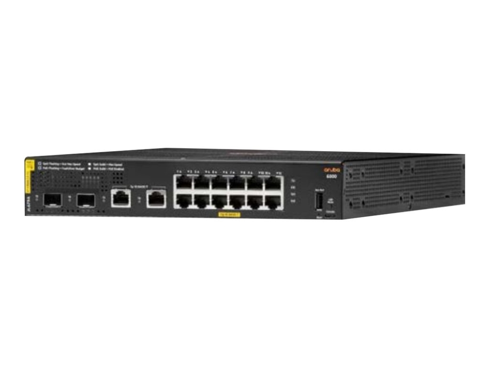 Hpe Aruba 6000 12G Class4 Poe 2G/2Sfp 139W Switch - Switch - Administreret - 12 X 10/100/1000 (Poe+) + 2 X Gigabit Sfp + 2 X 1000Base-T - Monterbar P