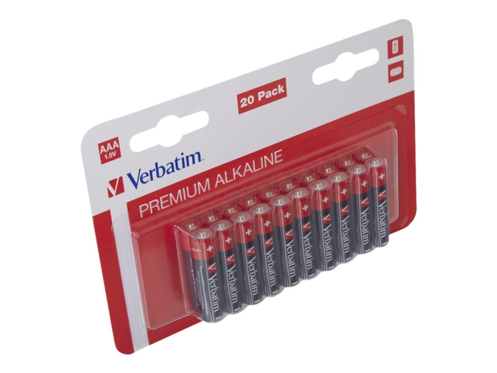 Verbatim - Batteri 20 x AAA / LR03 - Alkalisk