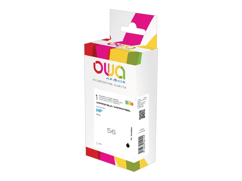 Owa - 21 Ml - Sort - Kompatibel - Boks - Genproduceret - Blækpatron (Alternativ Til: Hp 56) - For Hp Deskjet 450, 55Xx Officejet 6110 Photosmart 7150