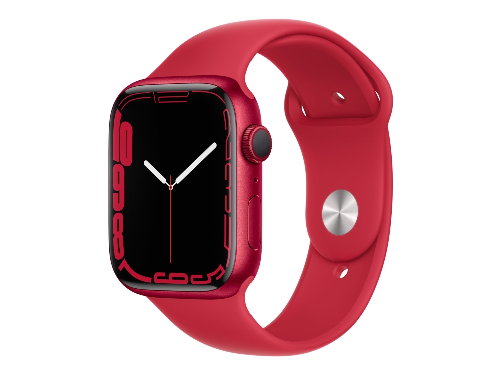 Apple Watch Series 7 (GPS) - (PRODUCT) RED - 45 mm - röd aluminium - smart klocka med sportband - fluoroelastomer - röd - bandstorlek: standard - 32 GB - Wi-Fi, Bluetooth - 38.8 g | Sport & Träning - Pulsklockor & Smartwatches - Smartklockor | GameStuff