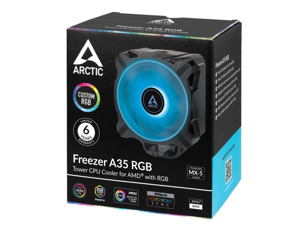 ARCTIC Freezer A35 RGB - Processorkylare - (för: AM4) - aluminium - 120 mm | Datorkomponenter - Kylning & moddning - CPU Kylning | GameStuff