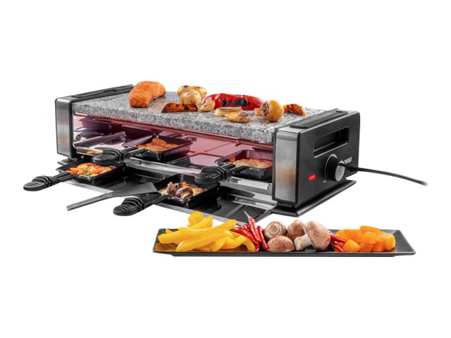 Unold 48760 Delice Basic - Raclette/Grill/Stegeplade/Varm Sten - 1.2 Kw - Sort/Rustfrit Stål