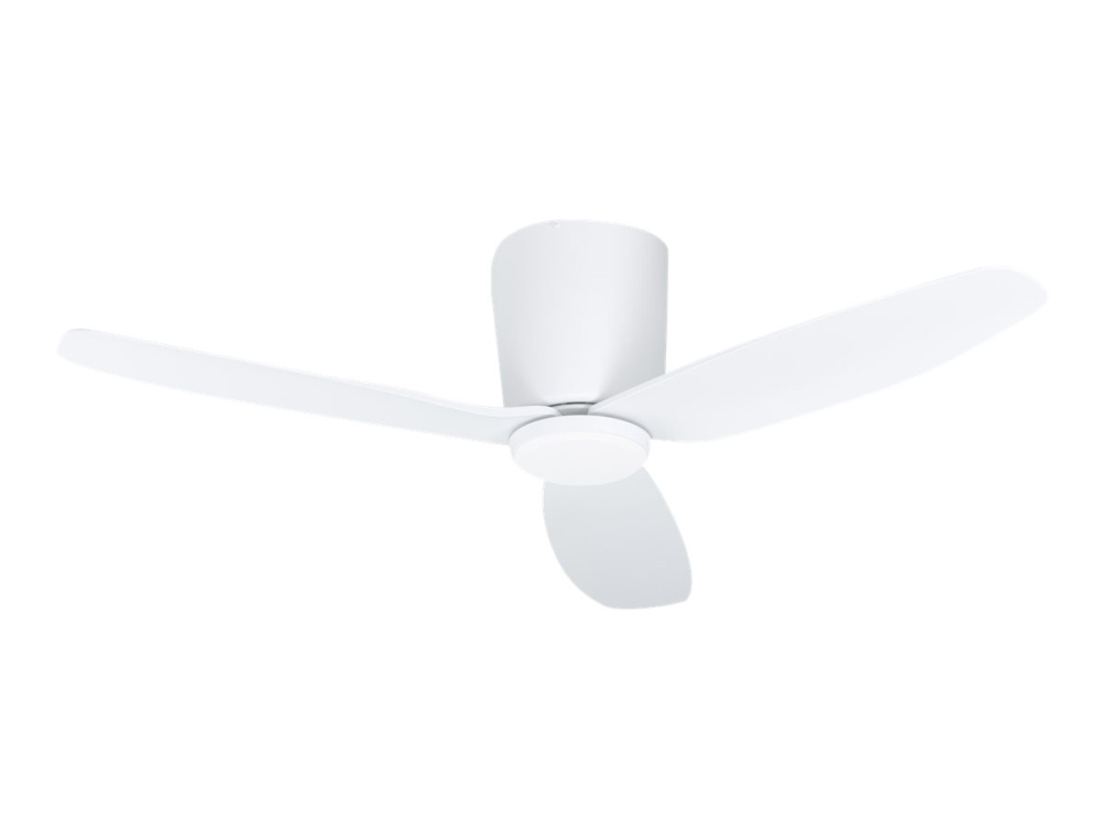 Eglo BAVARO - Kylfläkt med lampa - takmonterad - 112 cm - mattvit/mjölkaktig | Ventilation & Klimat - Ventilation - Fläktar | GameStuff