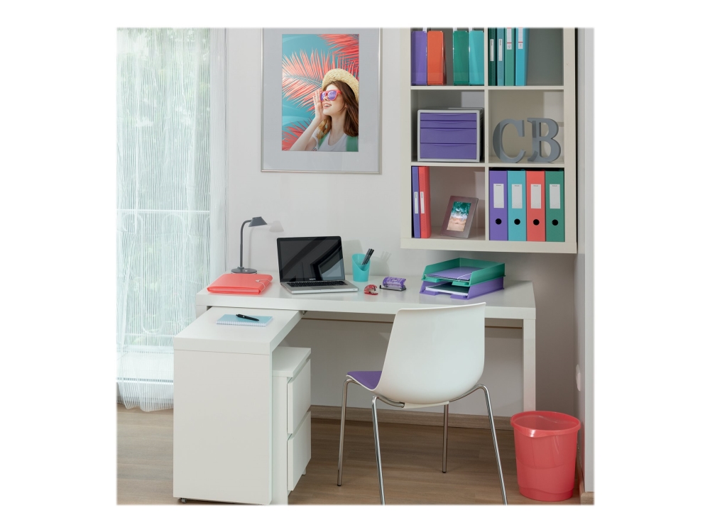 Esselte ColourBreeze - Expanderar fil - 6 utrymmen - 5 delar - för A4 (210 x 297 mm) - translucent coral | Arkivering - Elastikmappar & Chartekker - Övriga | GameStuff