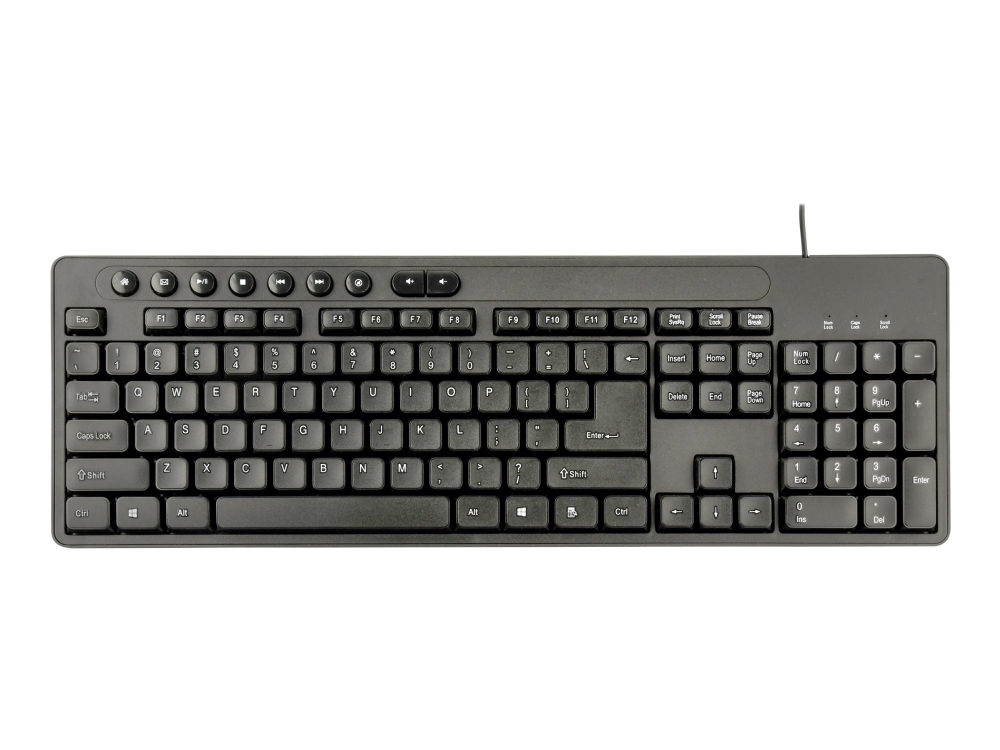 Gembird Kbs-Um-04, Volle Größe (100%), Kabelgebunden, Usb, Qwerty, Schwarz, Maus Enthalten