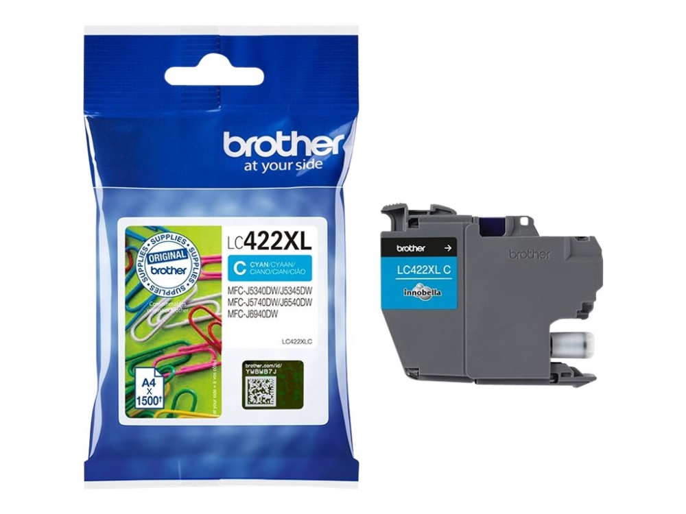 Brother LC422XLC - Lång livslängd - cyan - original - bläckpatron | Skrivare - Bläck, toner & förbrukningsvaror - Bläck | GameStuff